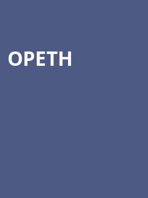 Opeth, The Rave, Milwaukee