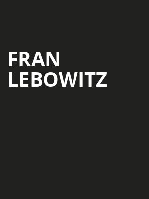 Fran Lebowitz, Pabst Theater, Milwaukee